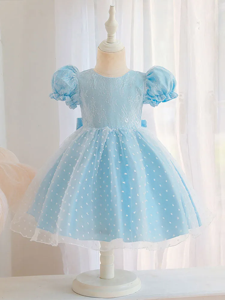 Cameo Brown Jewel Neck Short Sleeves Formal Kids Pageant flower girl dresses