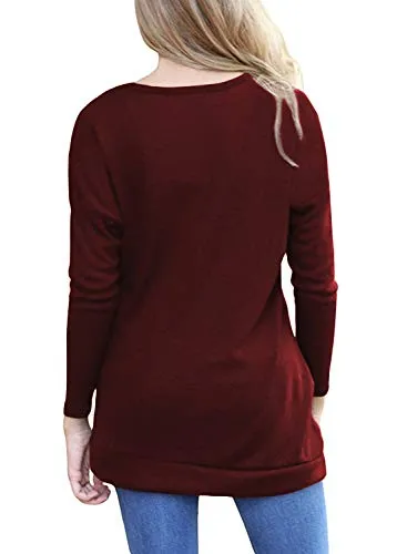 Casual Long Sleeve Tunic Tops