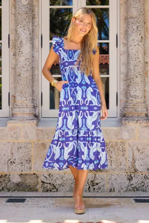 Charlotte Dress in Lapis Prowess