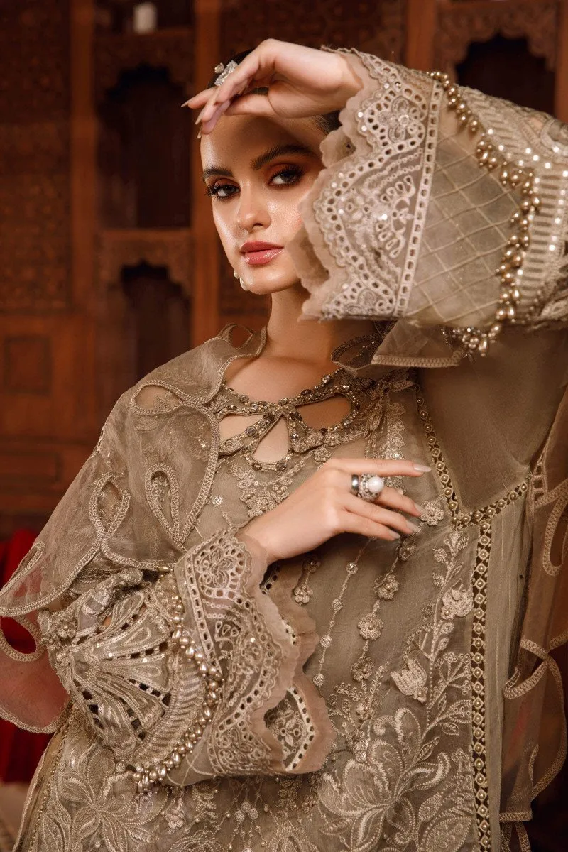 Chiffon Brown Salwar Kameez Pakistani Party Dresses