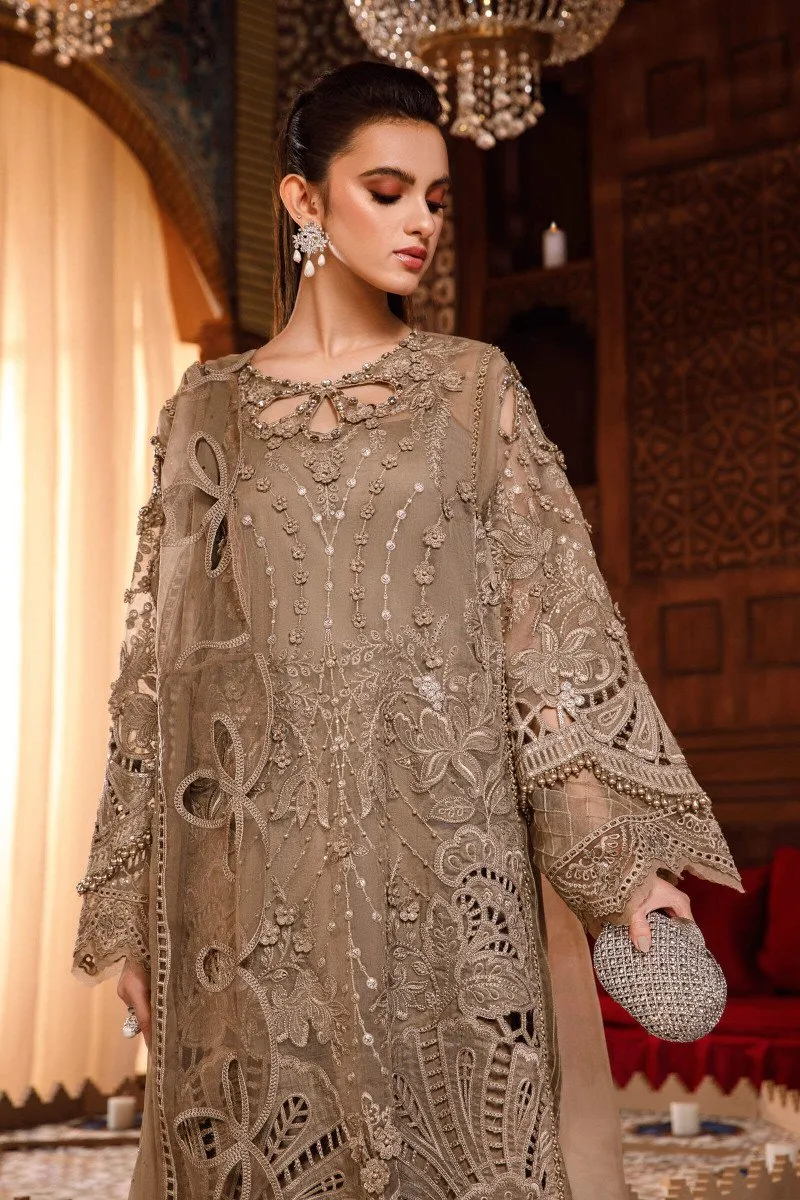 Chiffon Brown Salwar Kameez Pakistani Party Dresses
