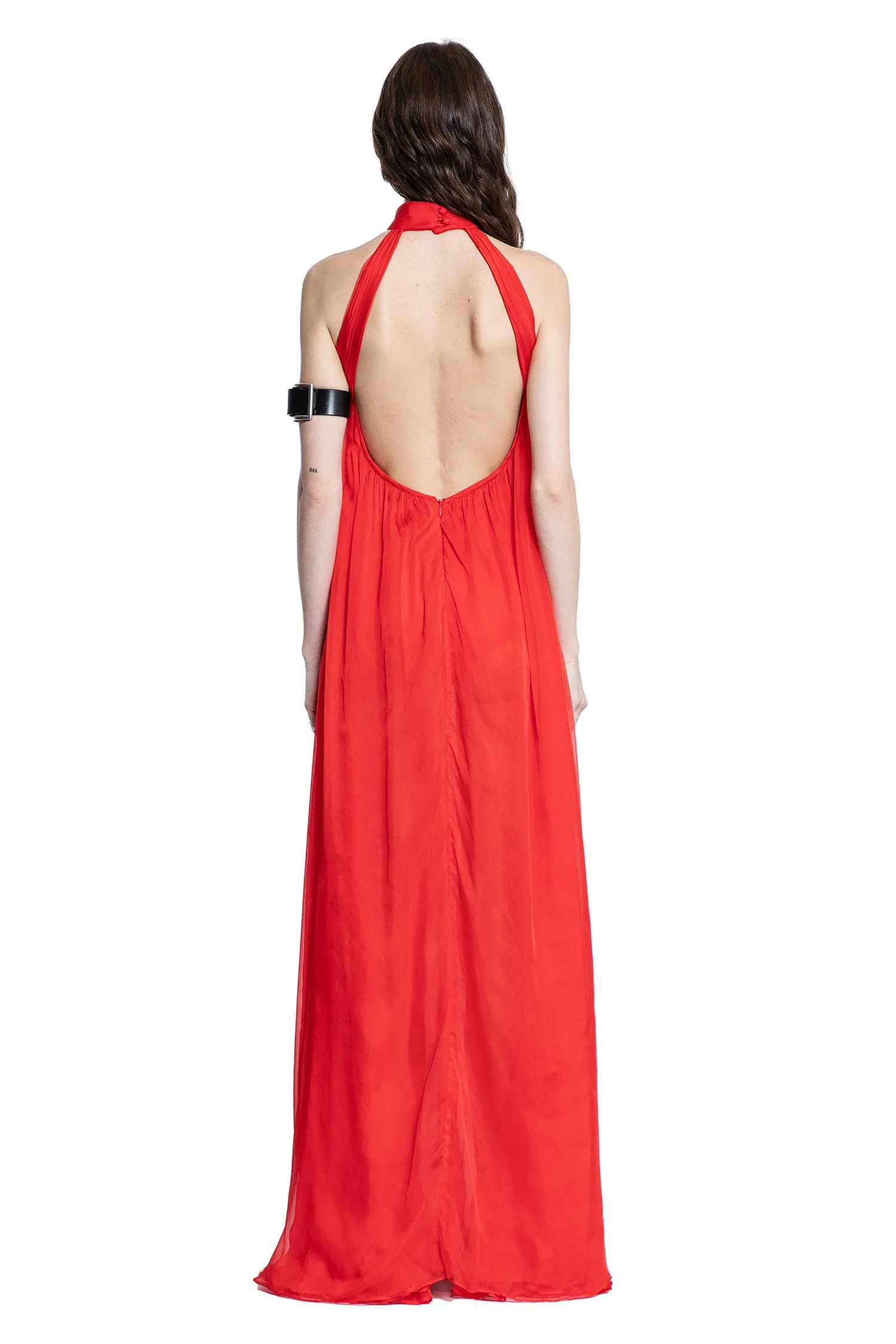 Chiffon Resort Gown in Red