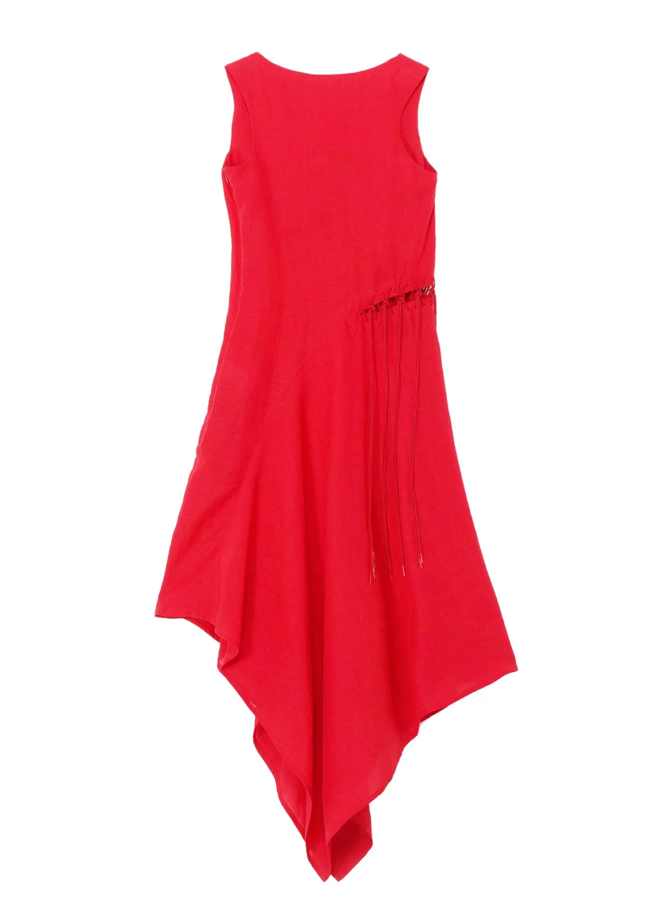 CLEAR LAWN WAIST LAVE-UP DRESS