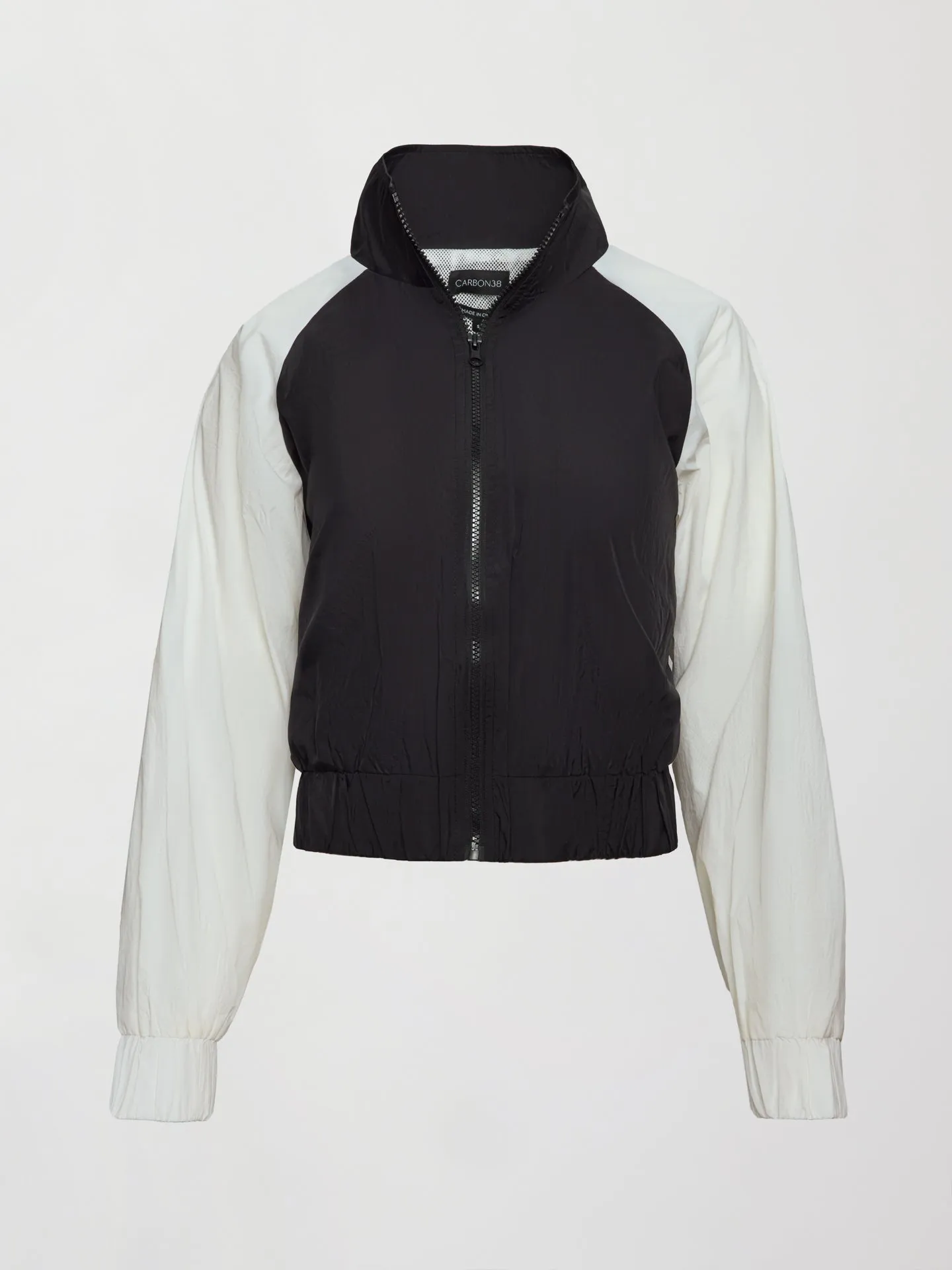 Colorblock Windbreaker - Black / Cloud Dancer