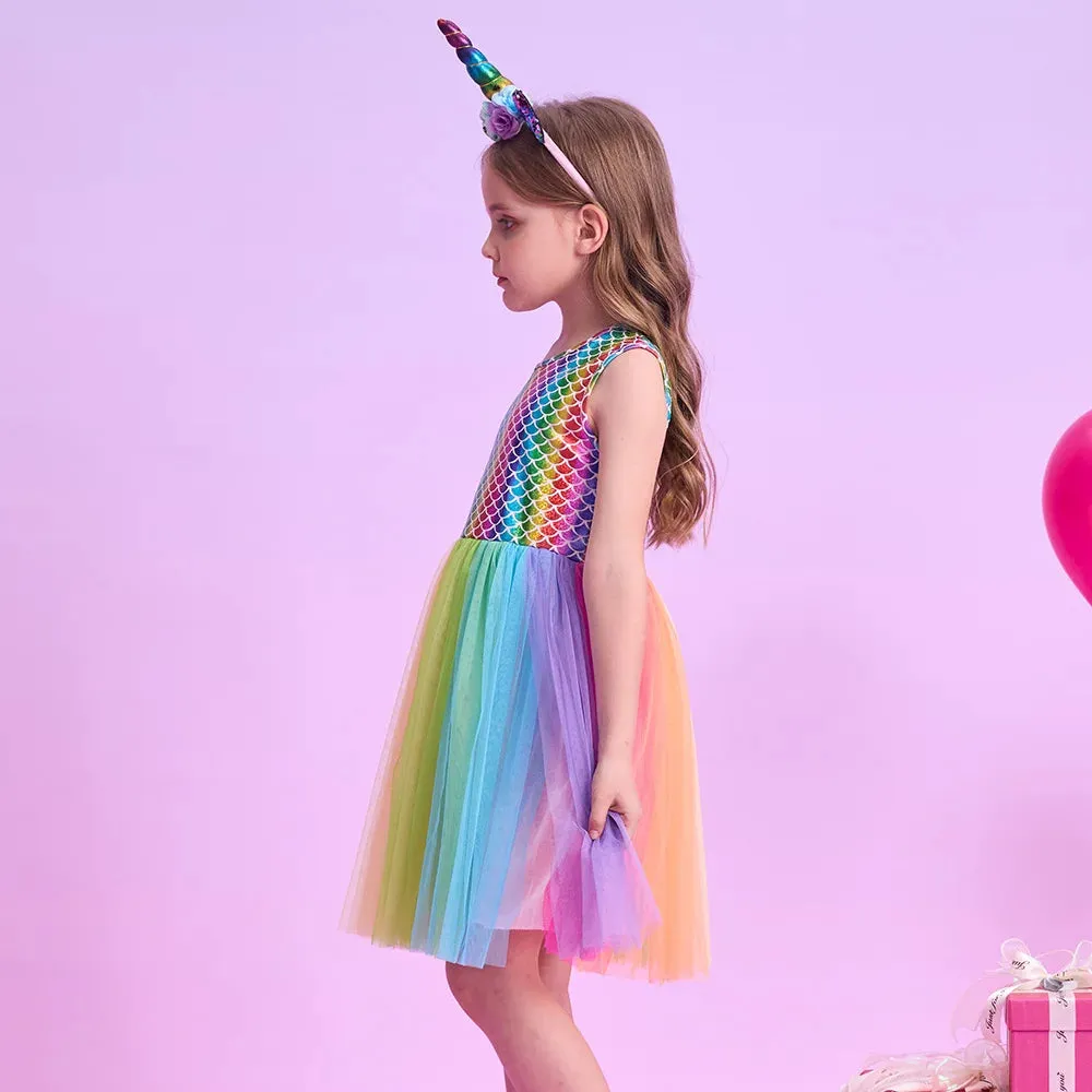 Colorful VIKITA Girls' Party Dress