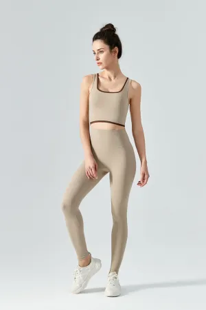 Contrast Edge Sports Bra & Leggings Activewear Set