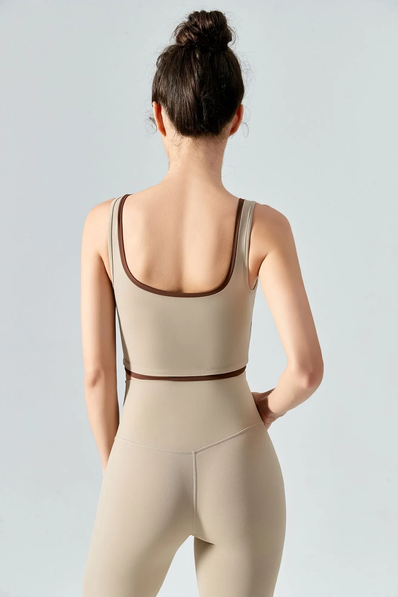 Contrast Edge Sports Bra & Leggings Activewear Set