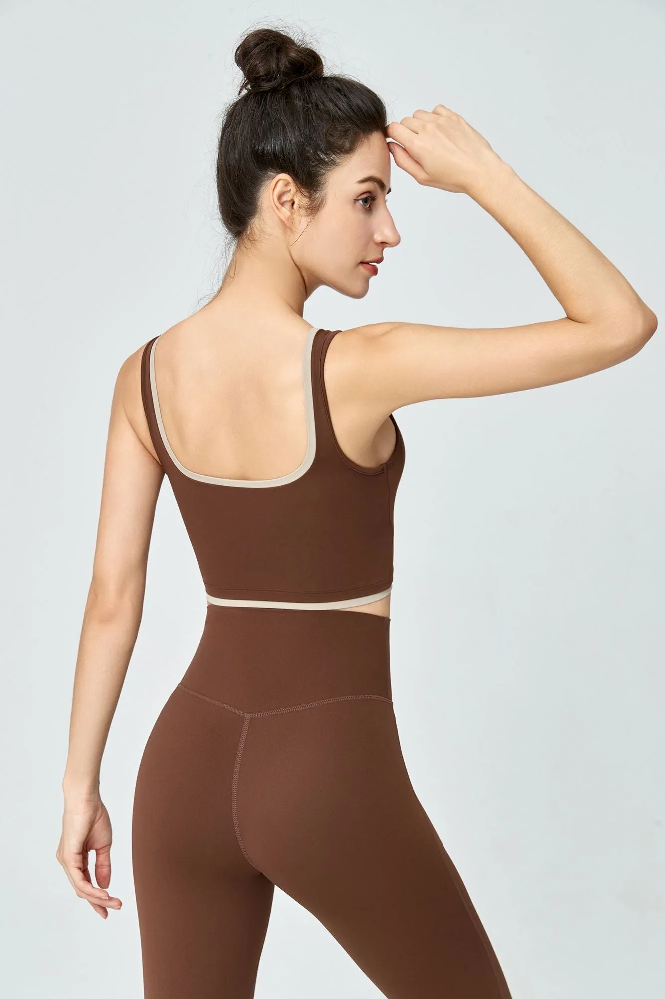 Contrast Edge Sports Bra & Leggings Activewear Set