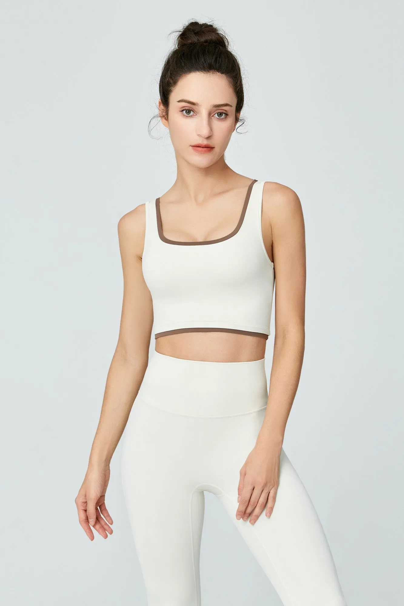 Contrast Edge Sports Bra & Leggings Activewear Set