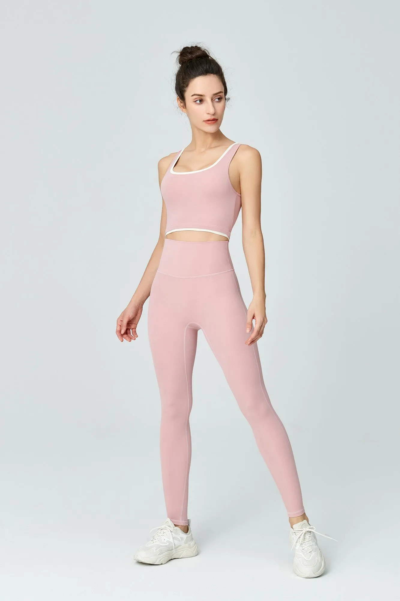 Contrast Edge Sports Bra & Leggings Activewear Set