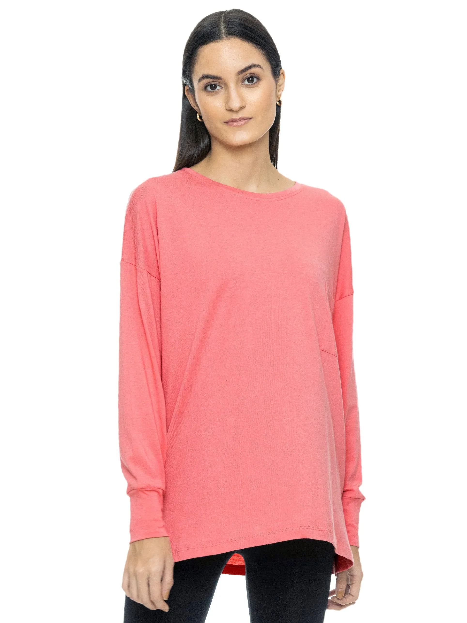 Cool Everybody Long Sleeve Tee (Dusty Pink)