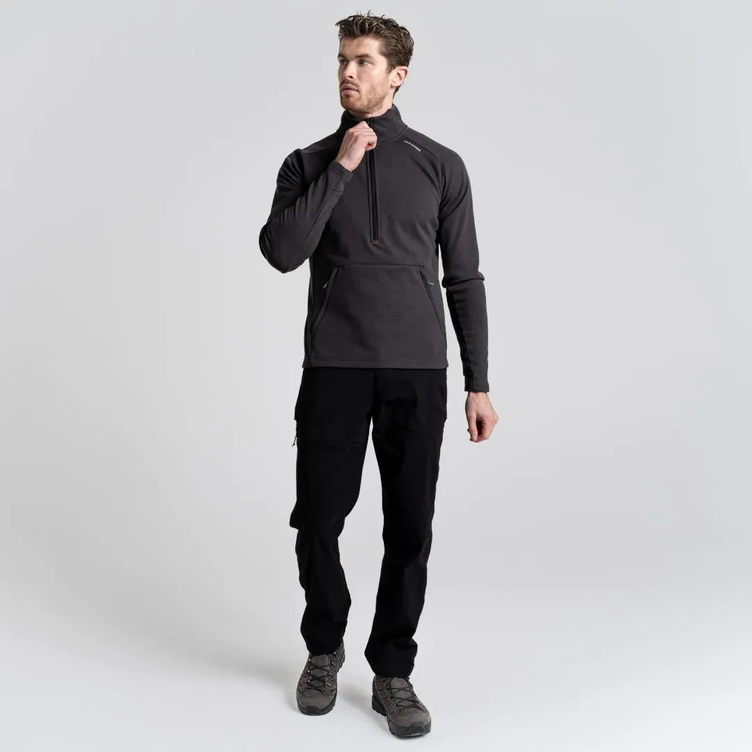 Craghoppers Men's Dynamic Pro Half zip Fleece - Black Pepper Marl