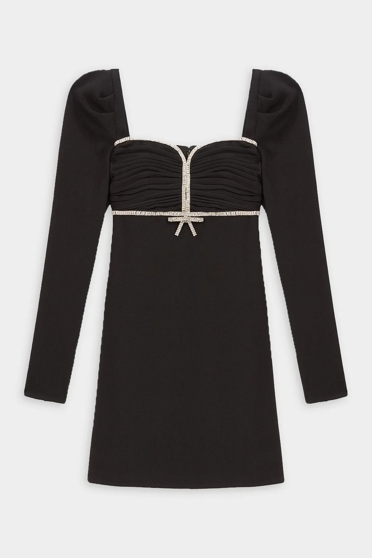 Crepe Mini Dress in Black