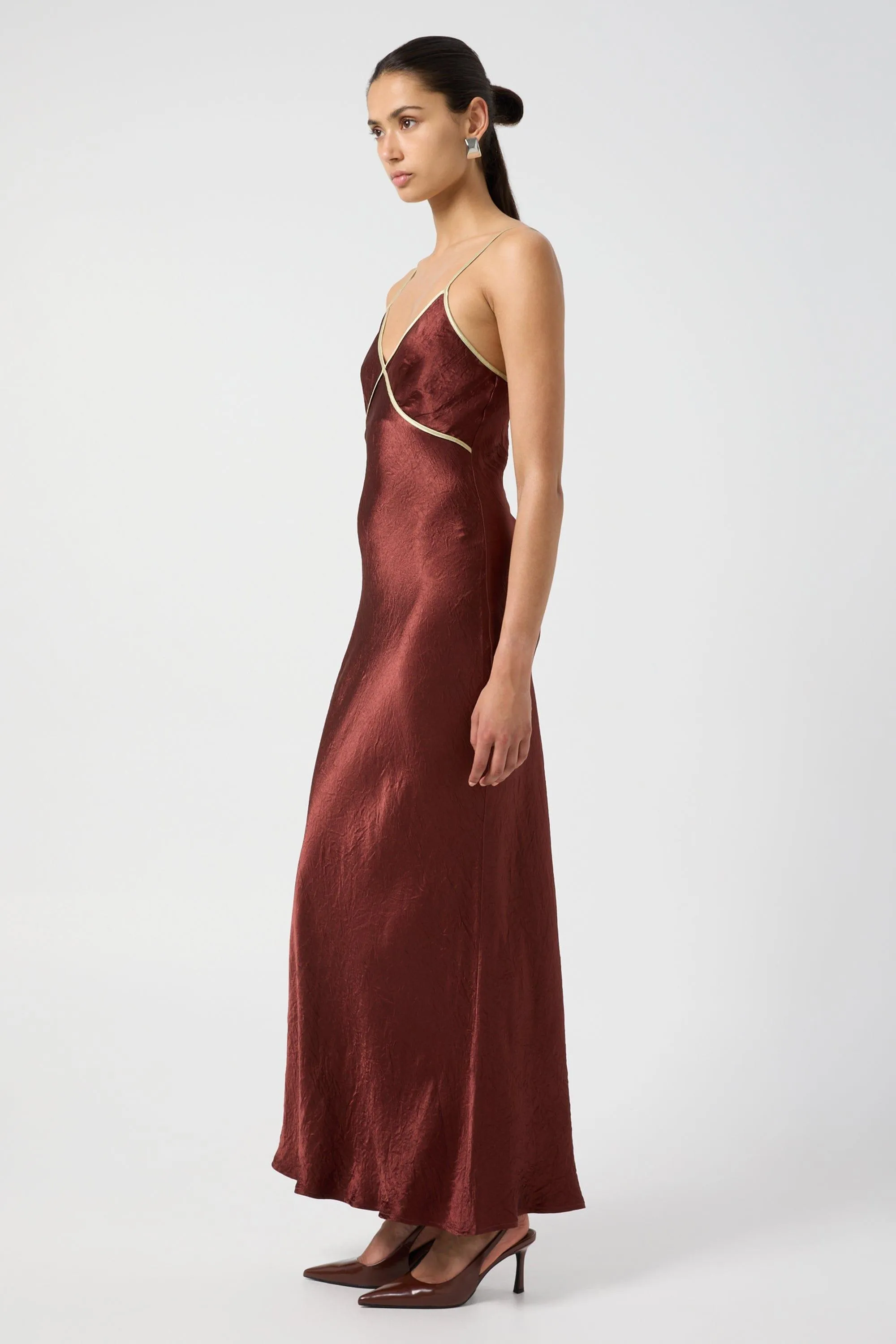 CRUSH CONTRAST BIND CAMI DRESS | SHIRAZ & APPLE