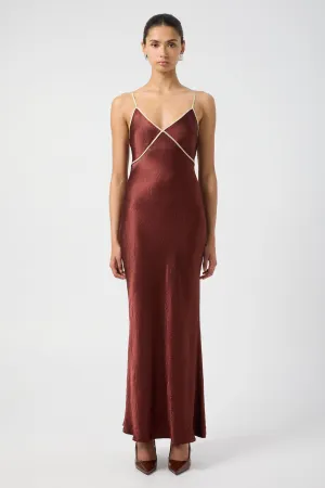 CRUSH CONTRAST BIND CAMI DRESS | SHIRAZ & APPLE