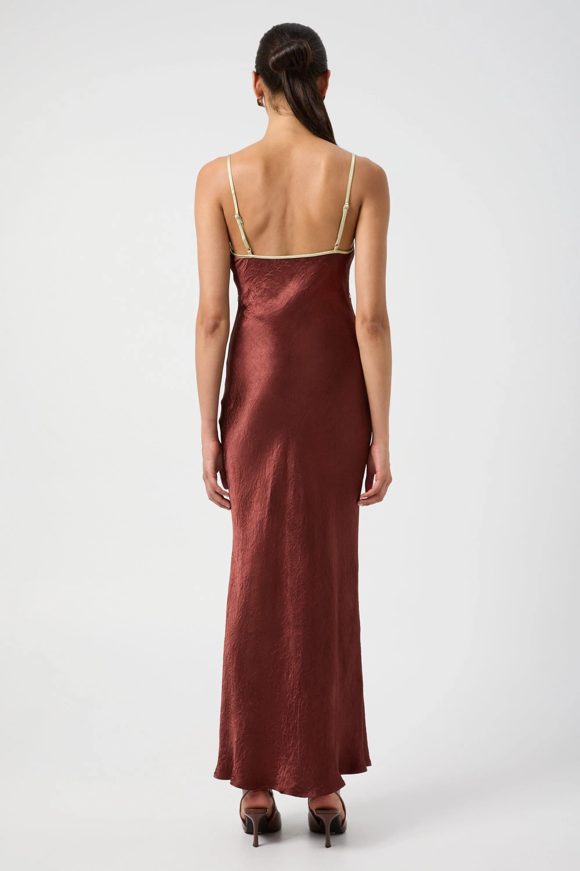 CRUSH CONTRAST BIND CAMI DRESS | SHIRAZ & APPLE