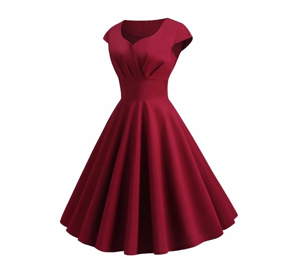 Cute Pink Summer Swing Vintage Dress