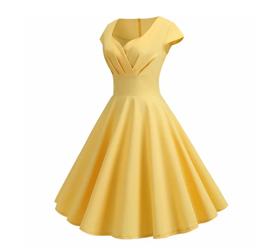 Cute Pink Summer Swing Vintage Dress