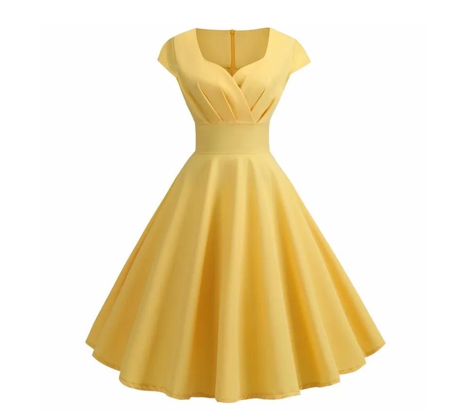 Cute Pink Summer Swing Vintage Dress