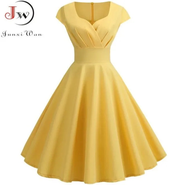 Cute Pink Summer Swing Vintage Dress