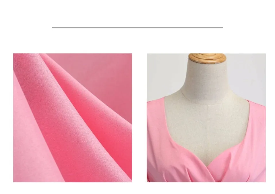 Cute Pink Summer Swing Vintage Dress