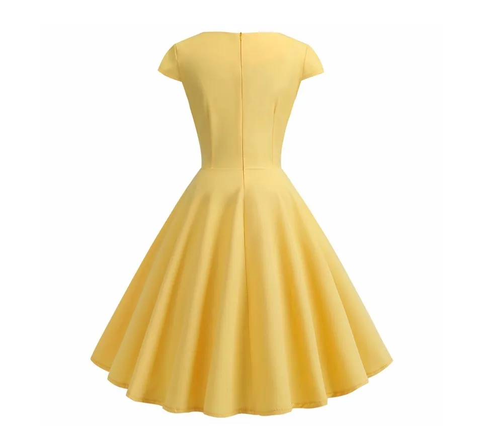 Cute Pink Summer Swing Vintage Dress