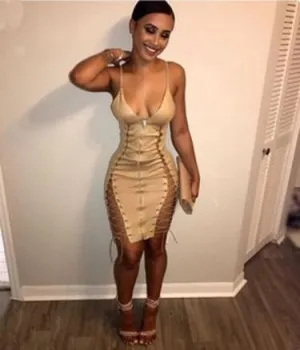 cute tan lace dress