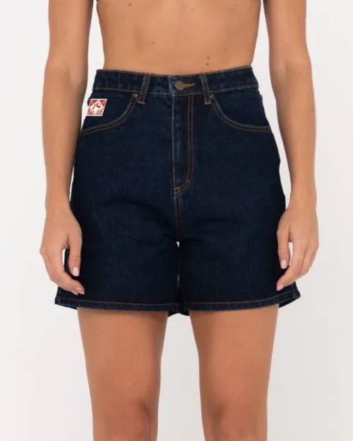 Cyprus High Denim Short - Deep Blue