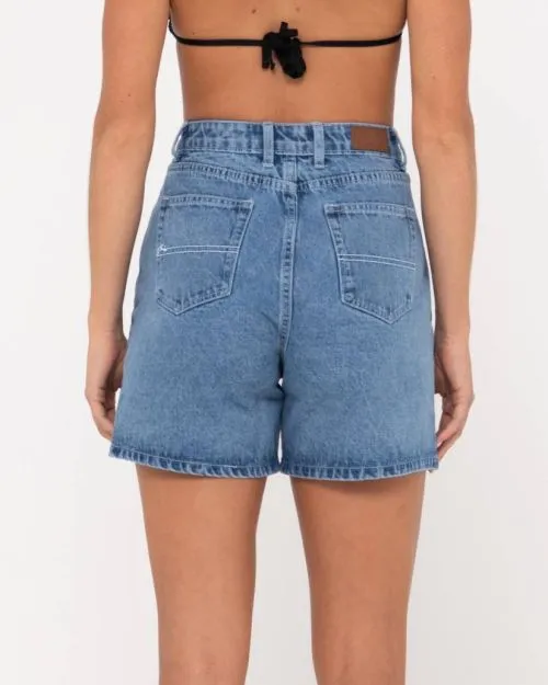 Cyprus High Denim Short - Middy Blue