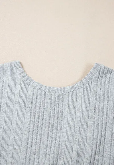 Dani Crossover Backless Long Sleeve Knit Top