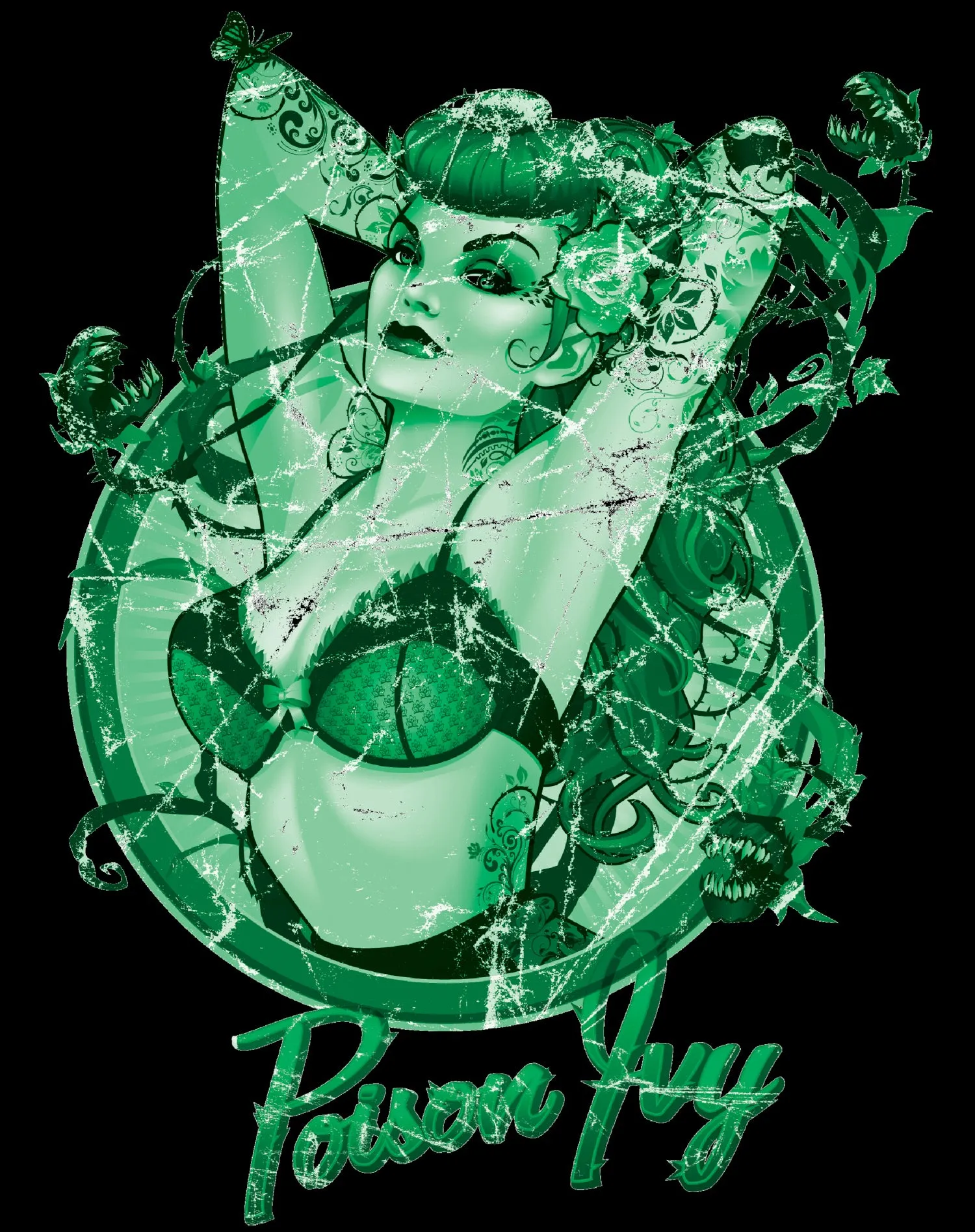 DC Comics Bombshells Poison Ivy Character Official Men's T-Shirt