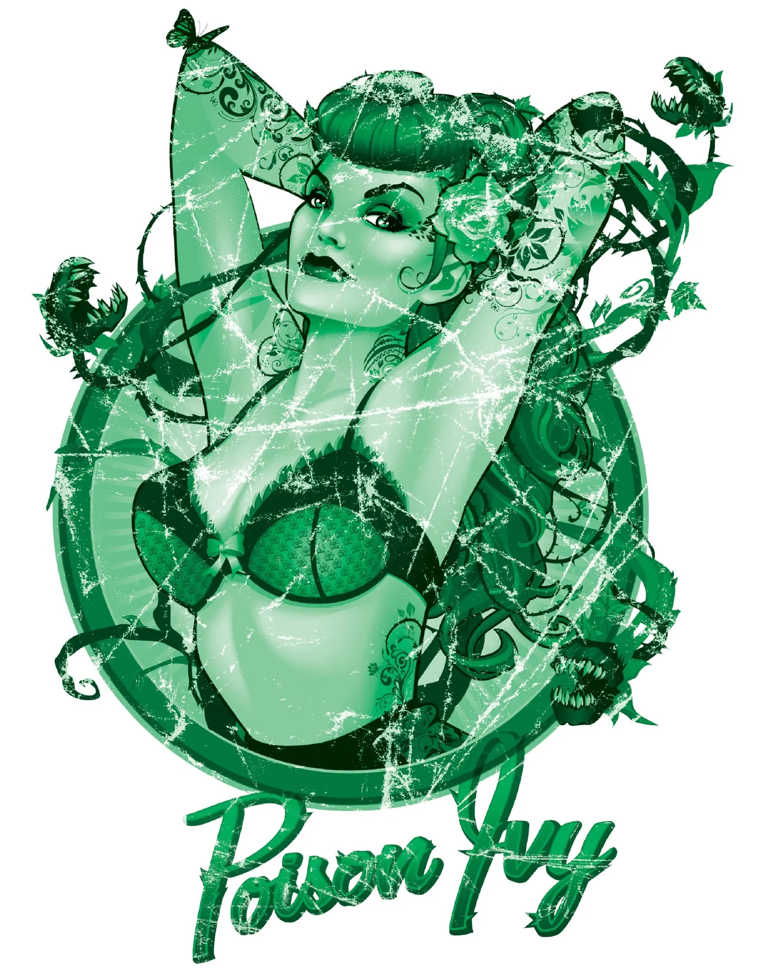 DC Comics Bombshells Poison Ivy Character Official Men's T-Shirt