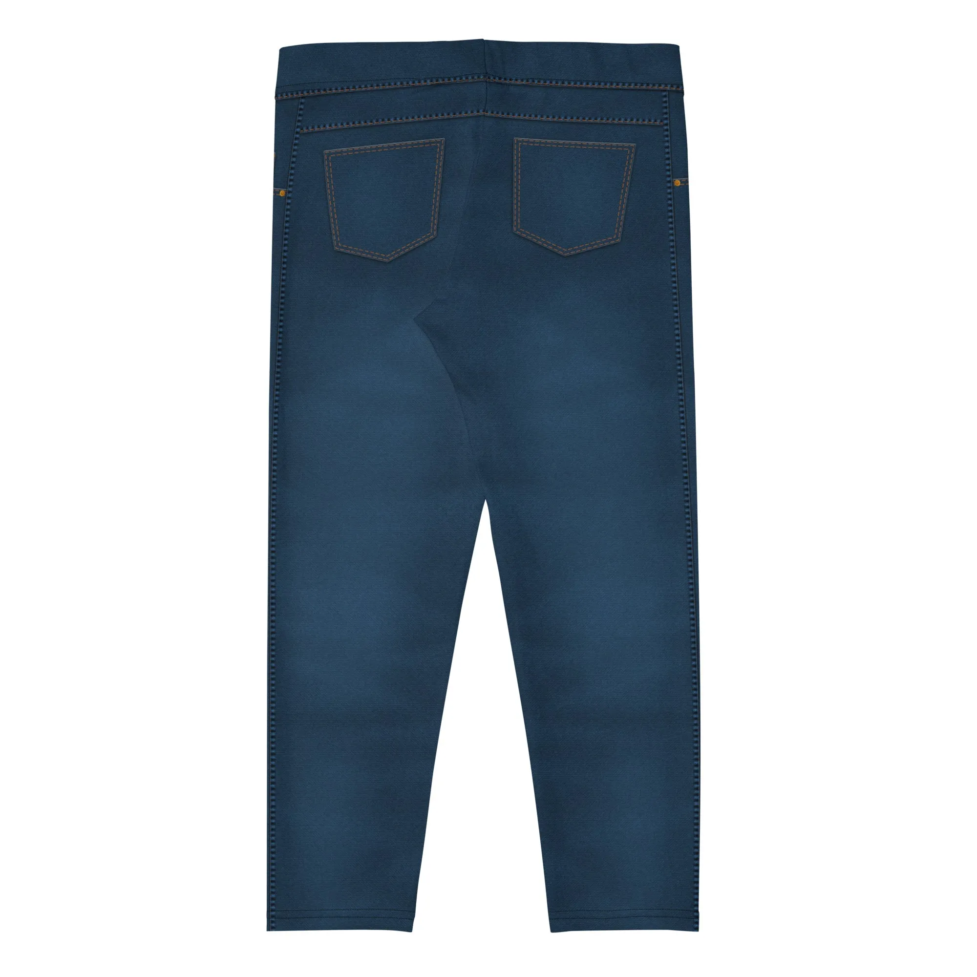 Denim Jeans Style Print Capris