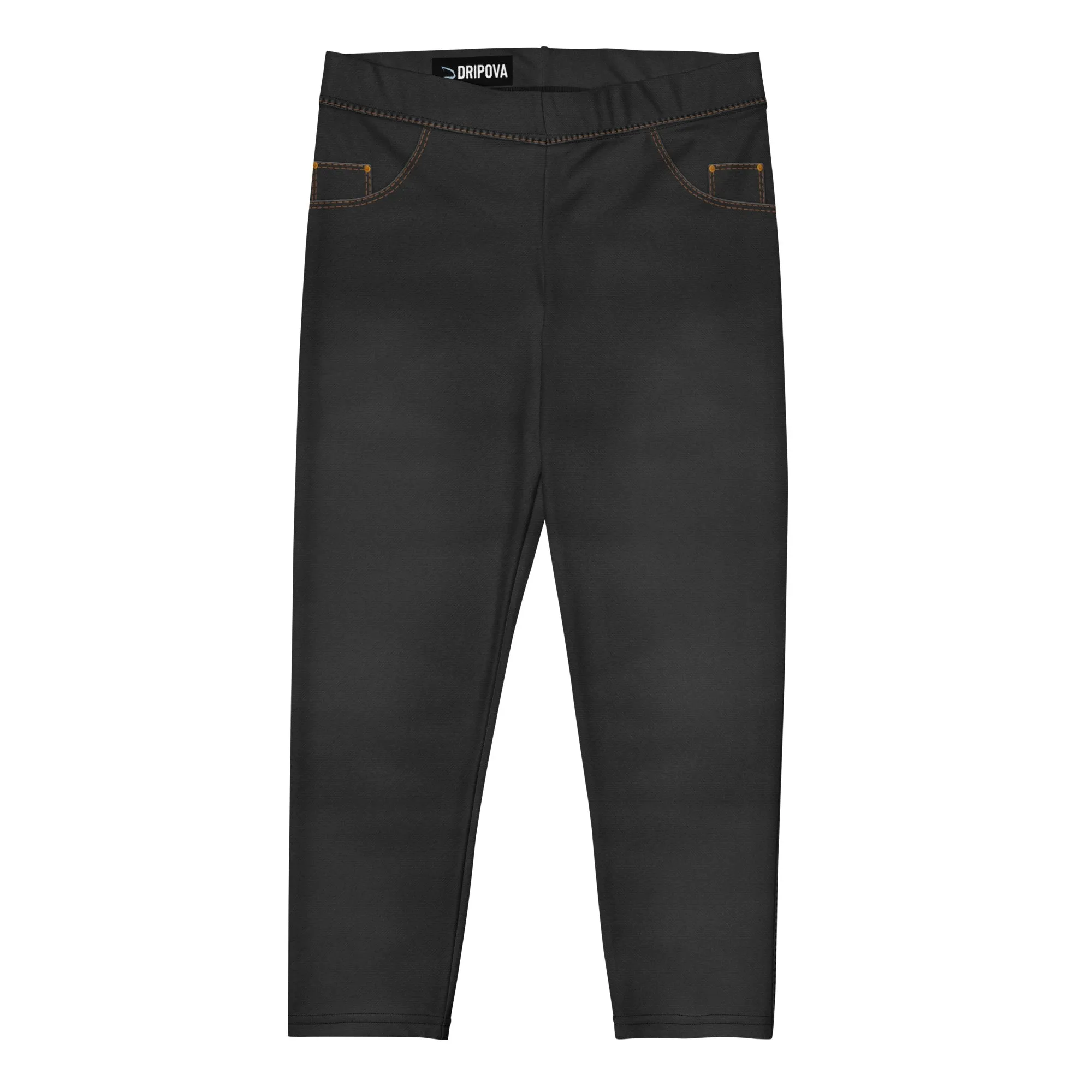 Denim Jeans Style Print Capris