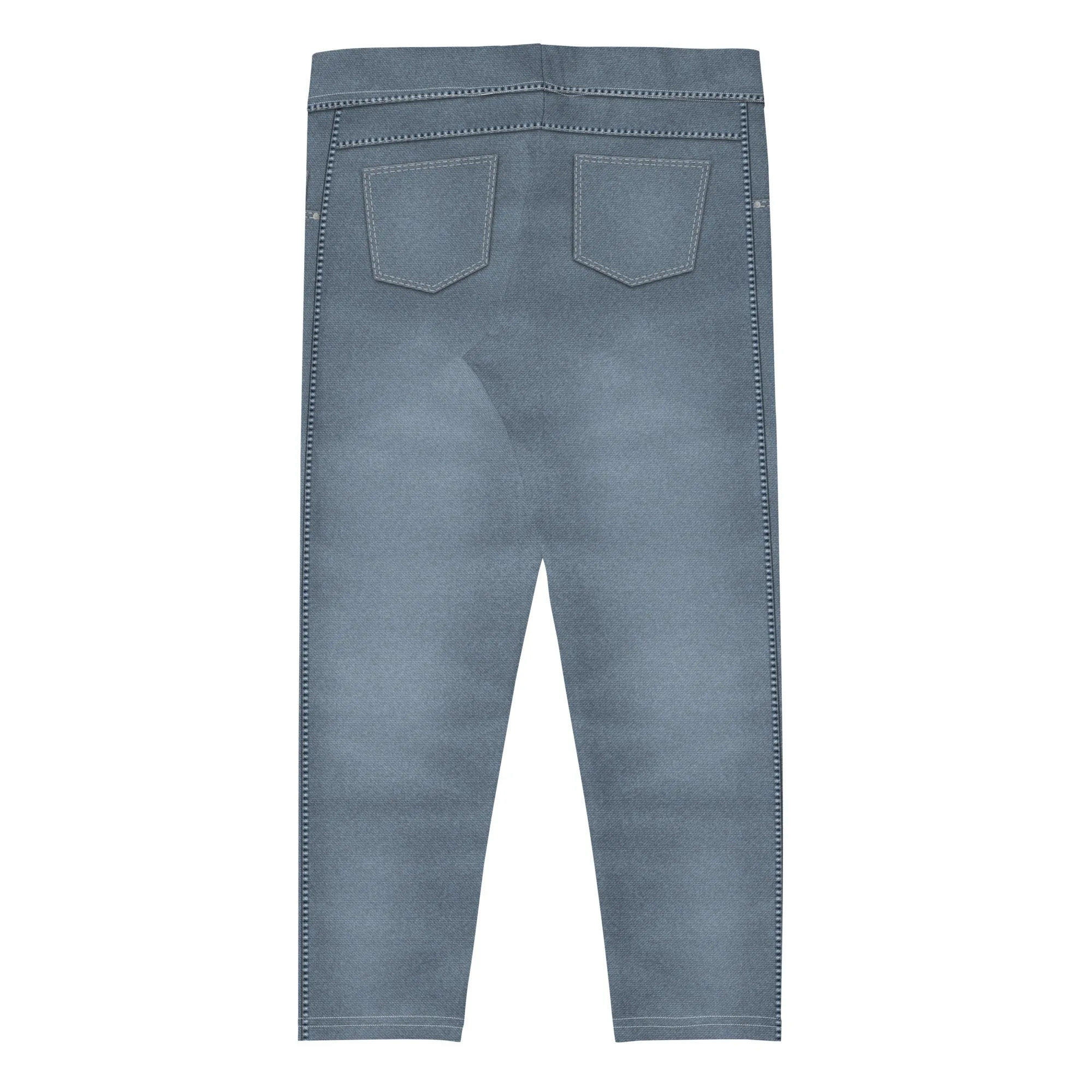 Denim Jeans Style Print Capris