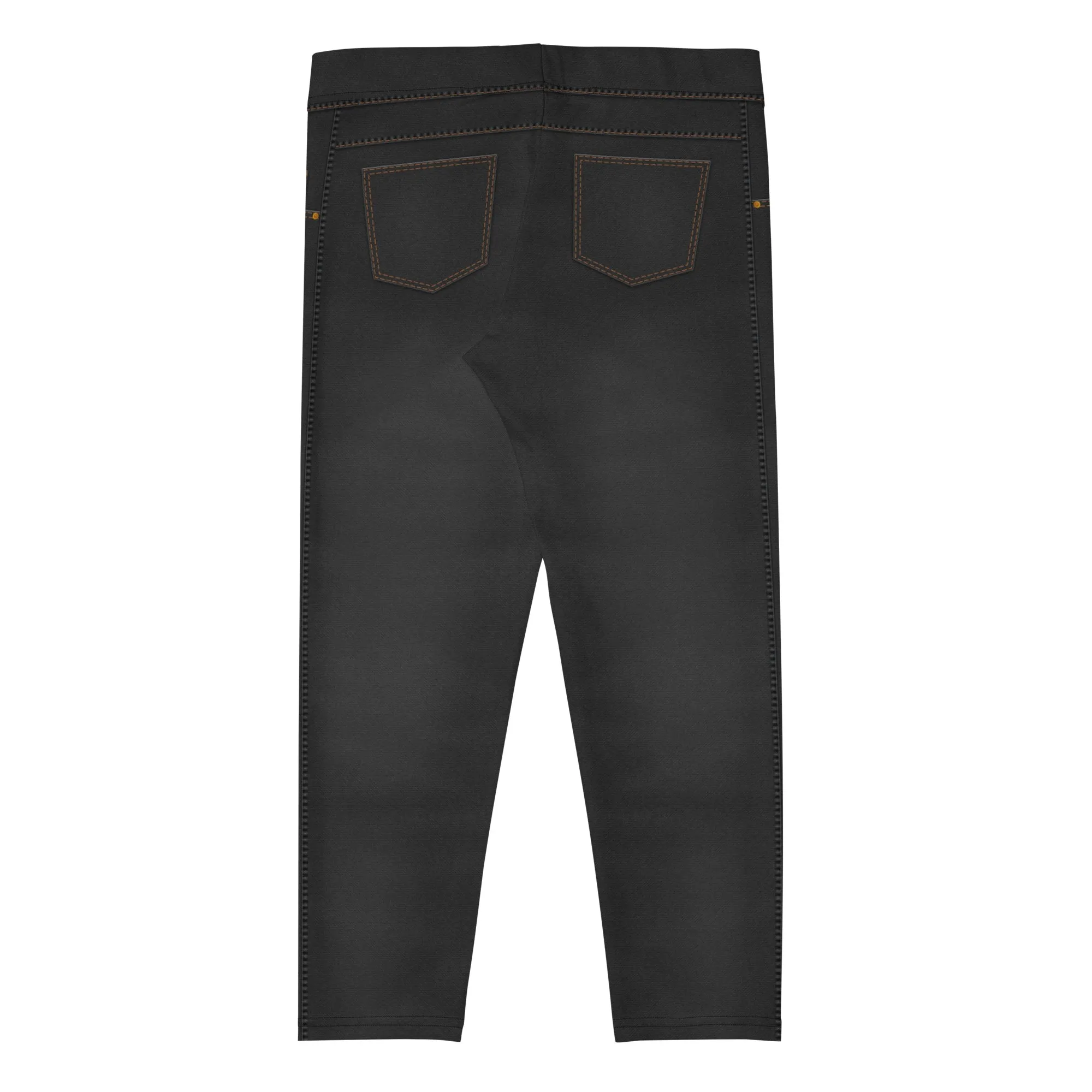 Denim Jeans Style Print Capris