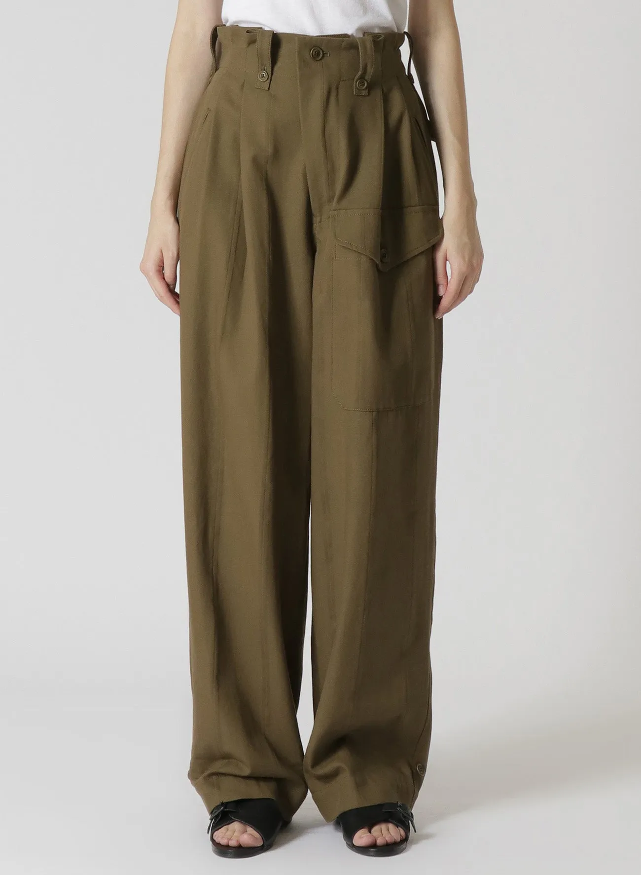 DOBBY CHINO PANTS WITH LEFT FLAP POCKET