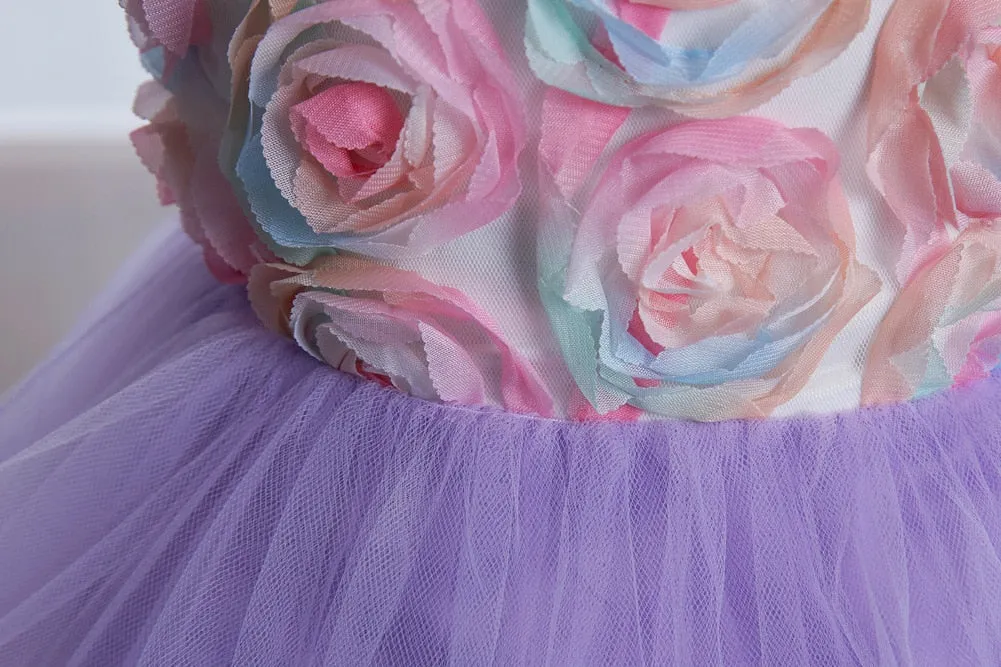 Doll Cake Ruffle Dress-Purple