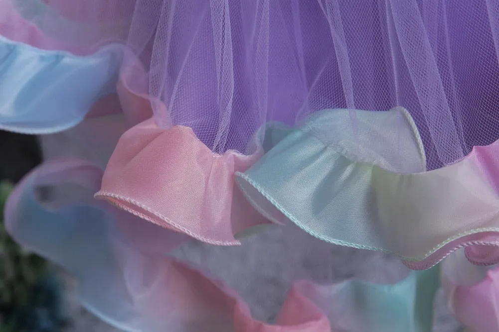 Doll Cake Ruffle Dress-Purple