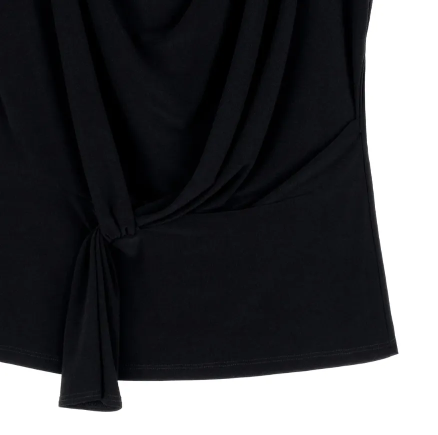 Drape Neck Loop Front Top