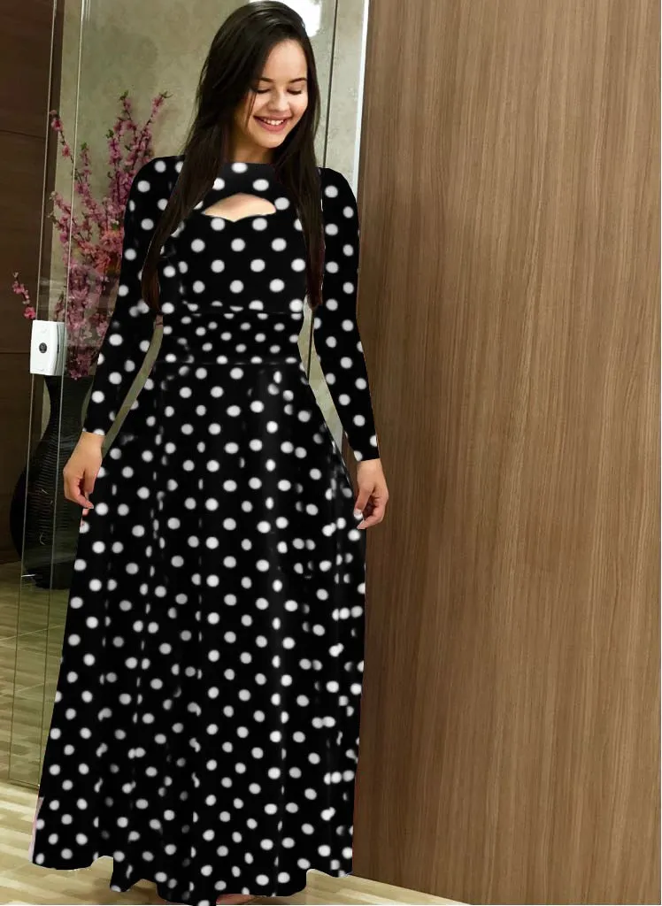 Elegant Spring Autumn Casual Bohmia Flower Maxi Dresses