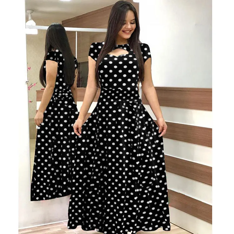 Elegant Spring Autumn Casual Bohmia Flower Maxi Dresses