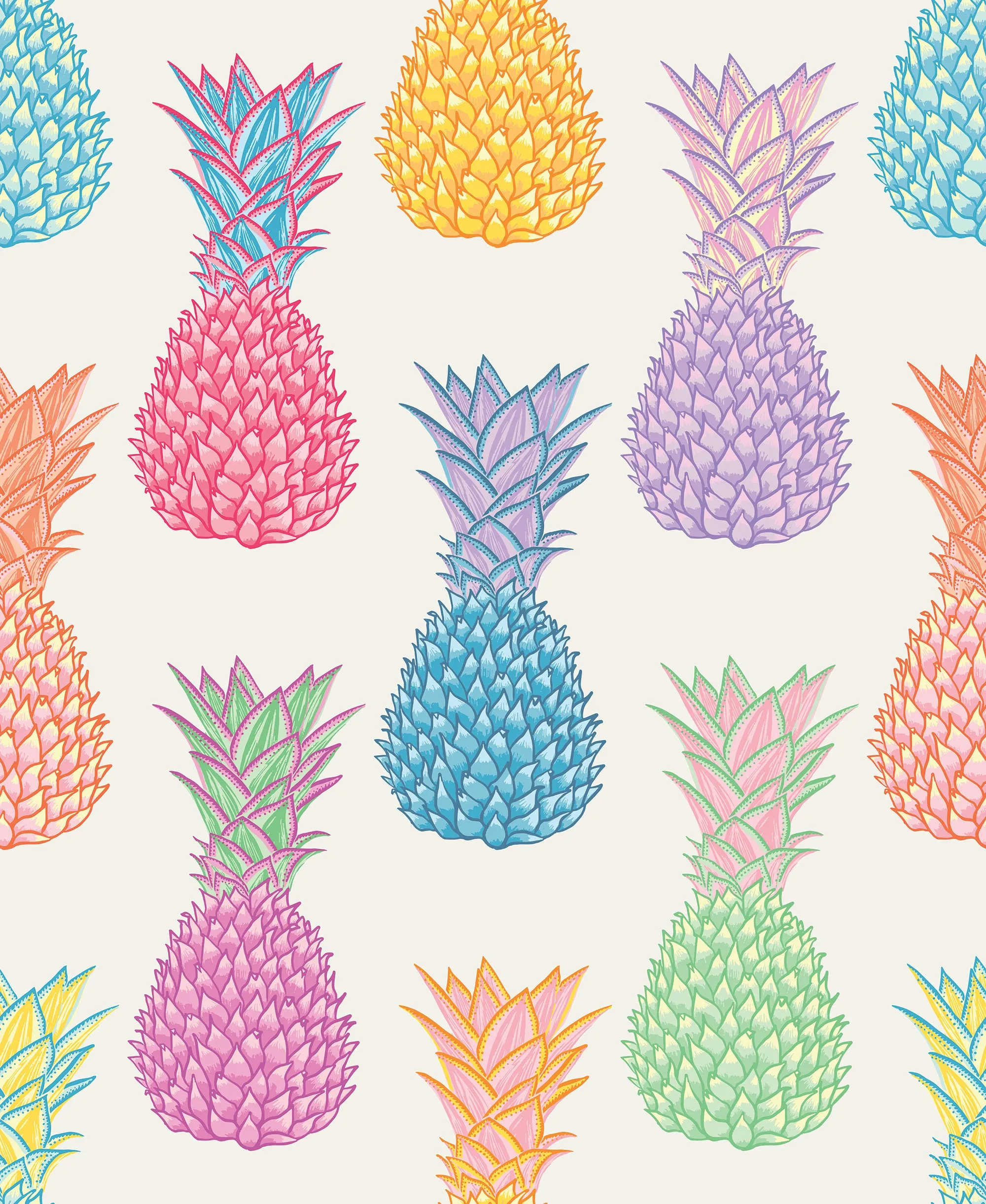 Eloise Dress in Rainbow Pineapple