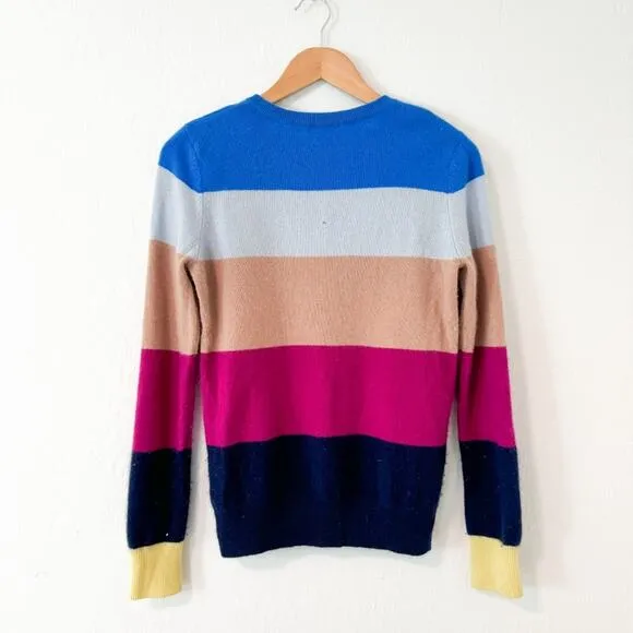 Equipment Cashmere Colorful Striped Sweater