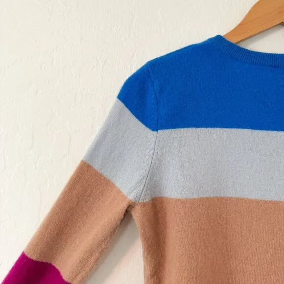 Equipment Cashmere Colorful Striped Sweater