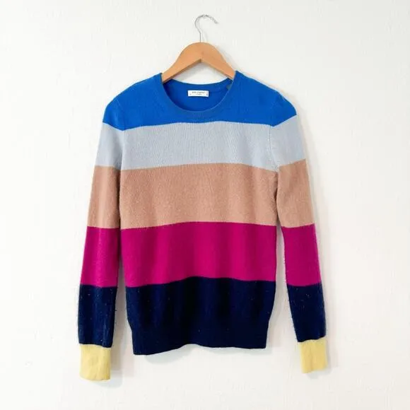 Equipment Cashmere Colorful Striped Sweater