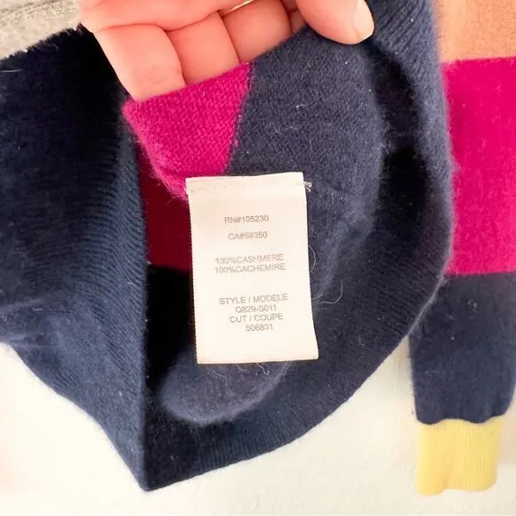 Equipment Cashmere Colorful Striped Sweater
