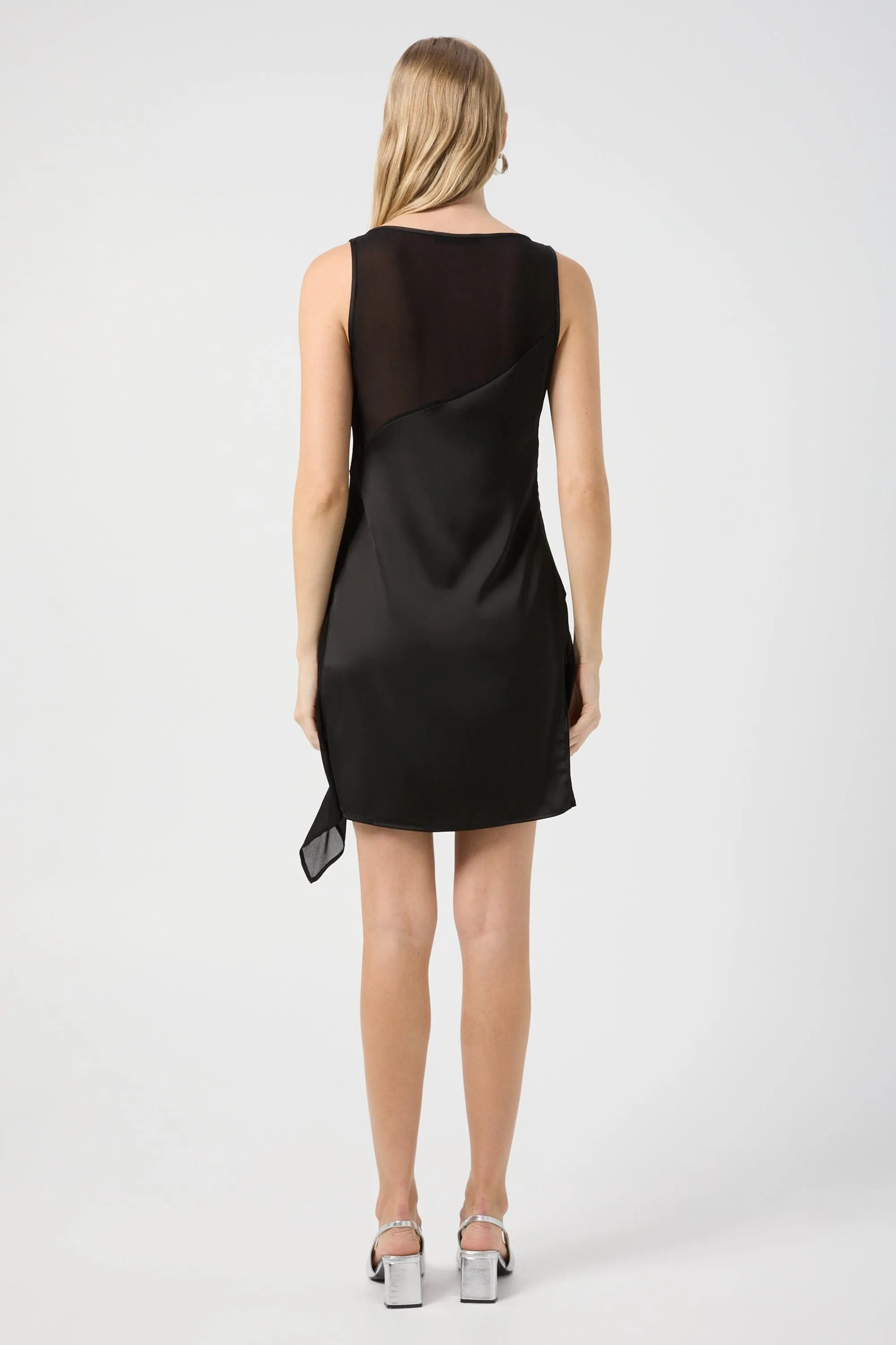 ESSENCE PANELLED MINI DRESS | BLACK