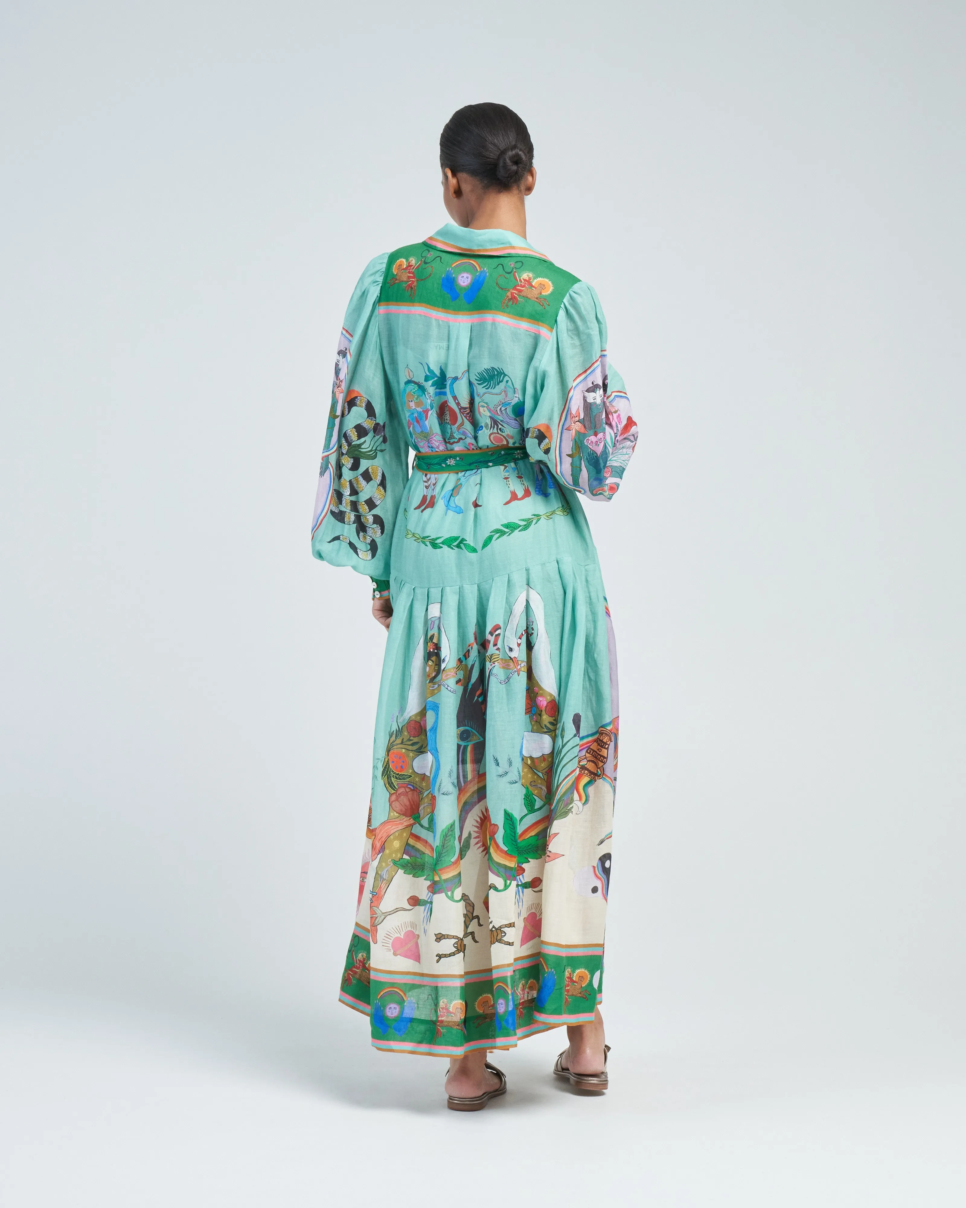 evergreen shirtdress