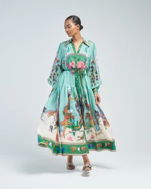 evergreen shirtdress